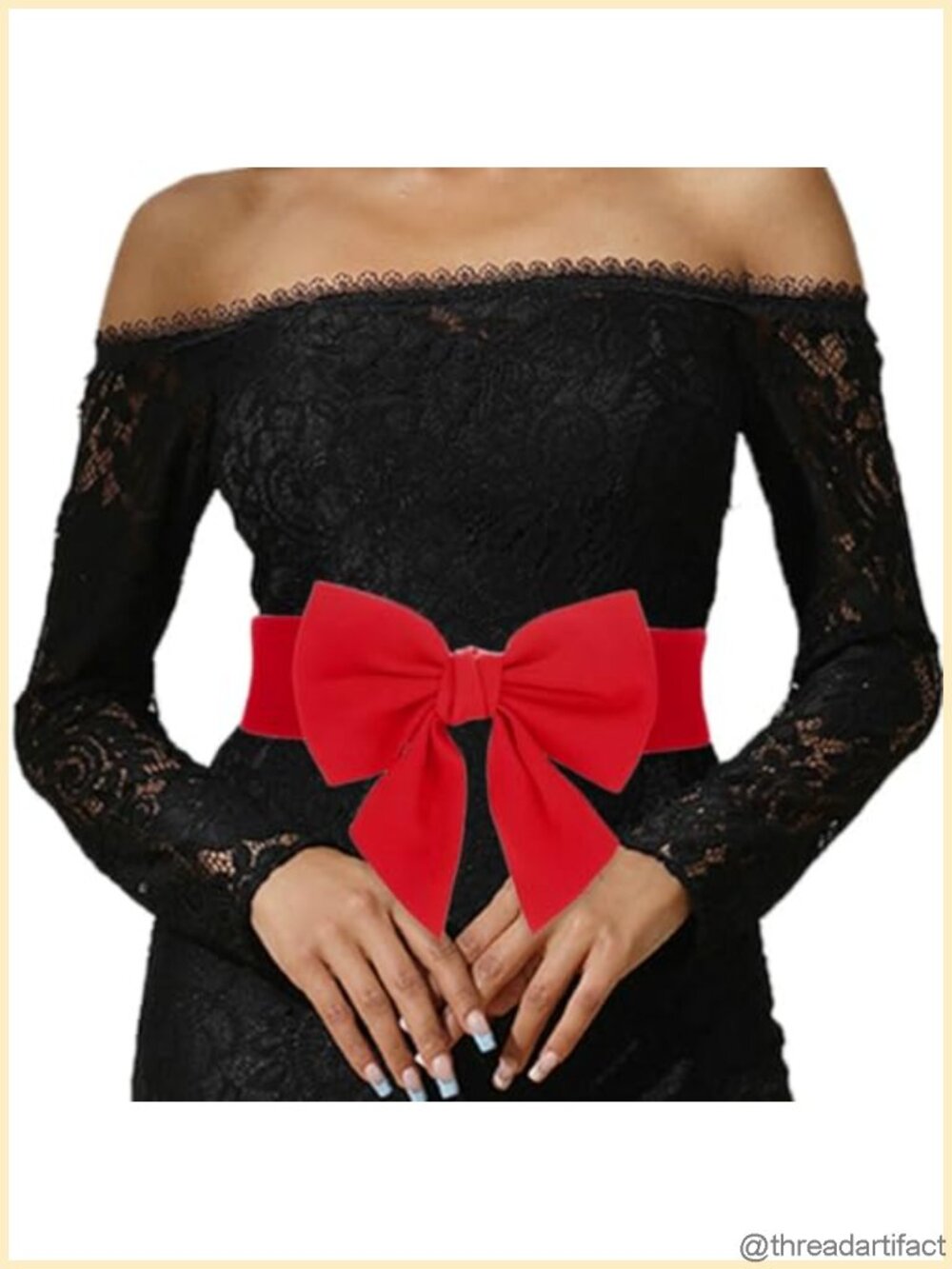 Women Bow Stretch Waist Belt Wide Elastic Waistband Cinch Dress Belt